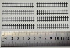 8 x N Gauge 1:148 Galvanised Wrought Iron Fence Panels (XS) (BLACK)