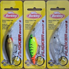 (Ct of 3) Berkley Flicker Shad Size 6 Depth 10-12' Fusion Hooks 2.3" Tank Tested