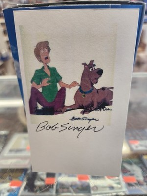 Bob Singer Signed Scooby Doo & Shaggy Hanna-Barbera Artist signed 3x5 Card