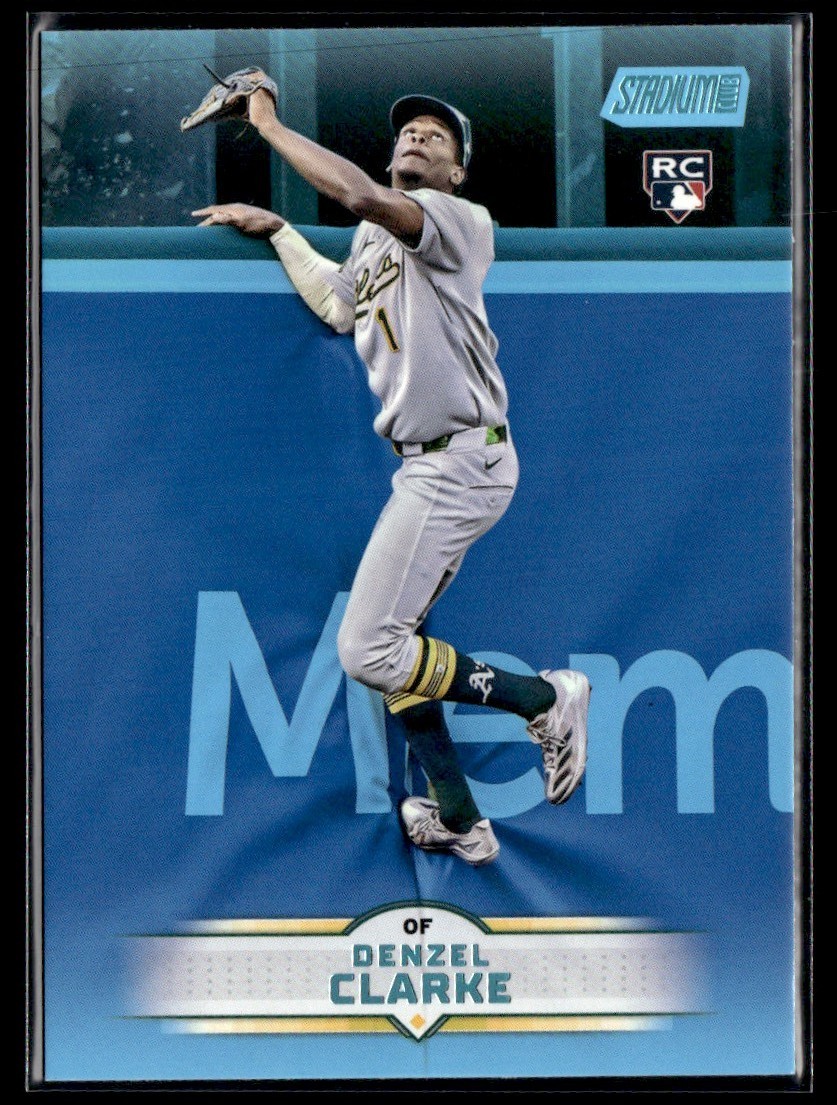 2025 Topps Stadium Club Light Blue Denzel Clarke RC Oakland Athletics #31