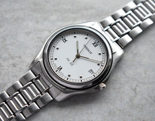 Tissot PR 50 Quartz Men's Watch Steel Bracelet Watch White Dial Date Sapphire