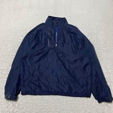 Zero Restriction Jacket Men Large Navy Power Torque Half Zip Windbreaker Golf