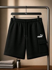 Puma Boys Black Cargo Sweat Shorts