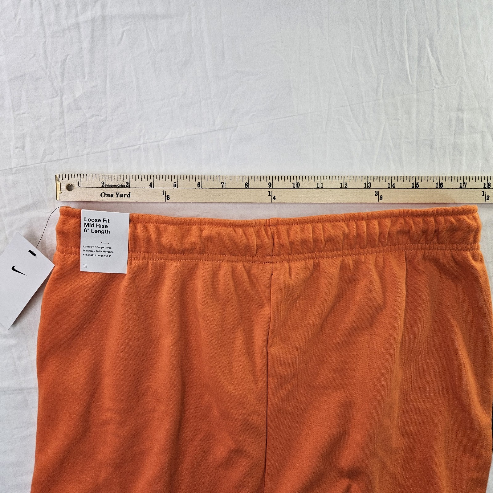 Nike WNBA Basketball Sweat Shorts Orange Mid Rise HF6475 820 Women's Size Large thumbnail 8