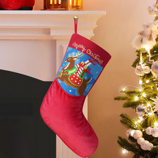 Am lie Home Vintage Needlepoint Christmas Stocking with Reindeer Design 18