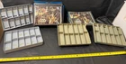 vintage lot of 2 Star Wars 1978 action figure cases trays WORN UNITS WITH ISSUES