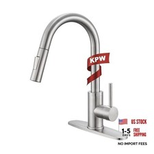 Kitchen Faucet with Pull-Down Sprayer, High-Arc Single Handle, Brushed Nickel