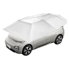 Semi-Automatic Car Canopy Folding Car Umbrella Removable Carport Awning Cover