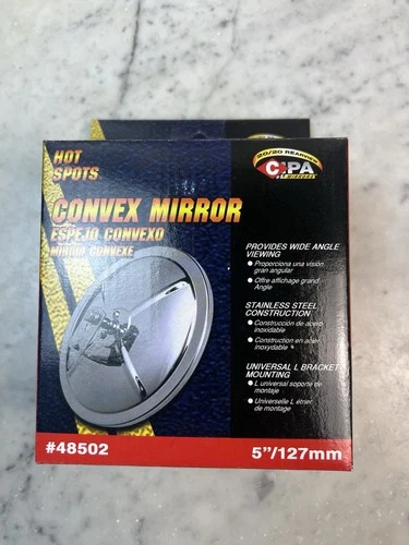 CIPA 48502 5” Stainless Convex Door Mirror Truck RV Fender Mount Wide Angle