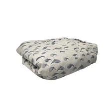 Pottery Barn Kids Organic Cotton Fitted Crib Sheet Blue Watercolor Whales