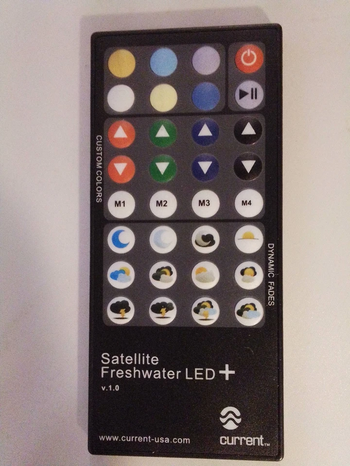 Current USA Satellite Freshwater LED Plus V.1.0 Remote Control OEM New - Image 2 of 2