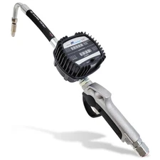 Macnaught Pneumatic Oil Gun with Mechanical Meter, 1/2" NPT, for Oils & Fluids