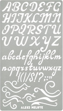 No.34.2 Metal Wood Burning Alphabet and Number Stencil, Letter Template, Journal
