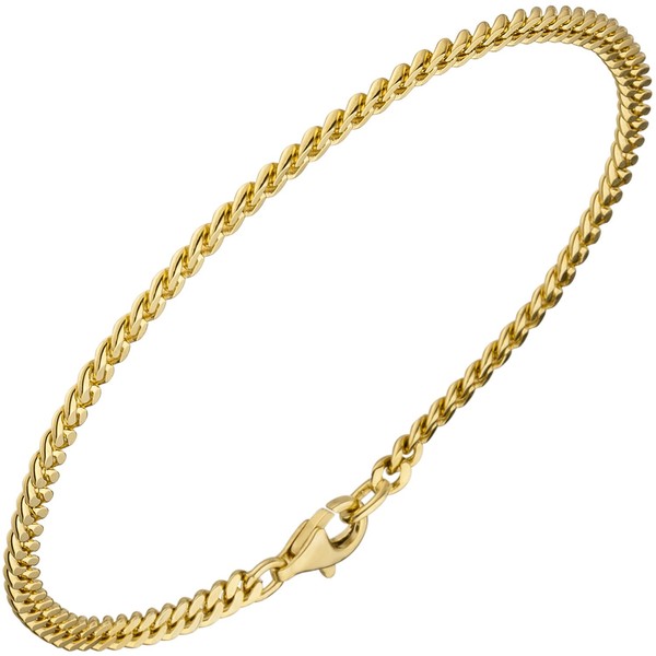 "Jobo \"30694\" Panzerarmband 333 Gelbgold Massiv 21 Cm Gold Armband Goldarmband K"-image