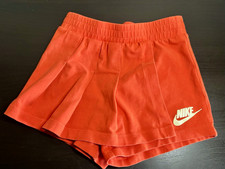 Nike Girls Orange Knit Athletic Shorts XS Cotton Blend Elastic Waist Stretch