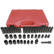 K Tool International Socket Set Impact 42 piece 3/8 in. Dr. SAE and MM