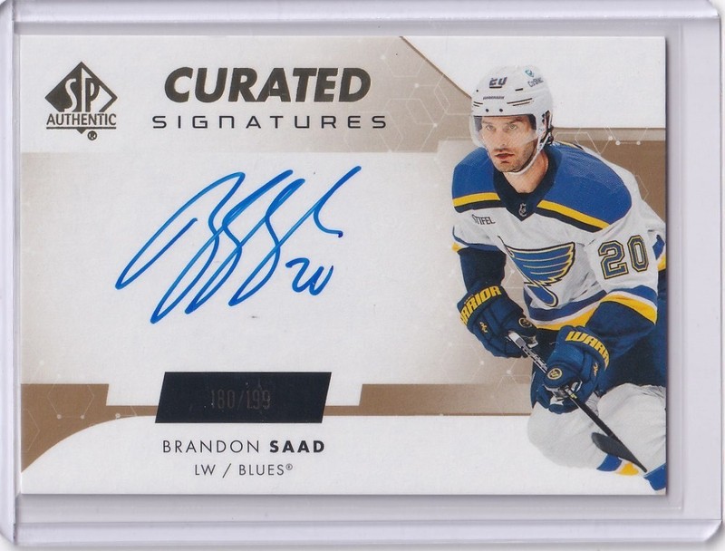 2022 SP AUTHENTIC #SPC-BS BRANDON SAAD CURATED SIGNATURES AUTO /199