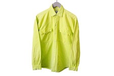 Vintage LEVI'S Denim Shirt Size M Green USA Style Snap Buttons 90s