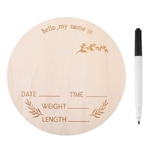 Ptwola Baby Announcement Sign, Birth Welcome Board, Newborn Photo Props