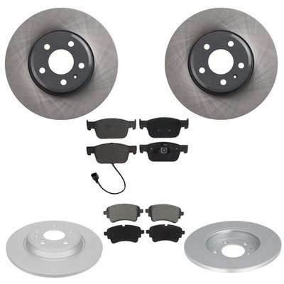 Front Rear Coated Disc Brake Rotors & Pads for Audi A4 Quattro 2021 2023 2025