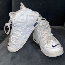 Nike Air More Uptempo White Midnight Navy GS Kids Sz 5Y