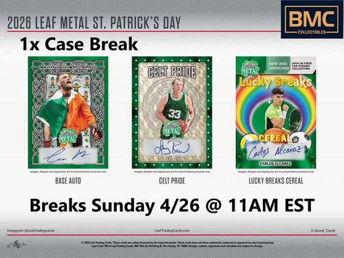 Thurman Thomas 2026 Leaf Metal St Patricks Day Multi-Sport 1x Case Break #2