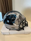 LUKE KUECHLY SIGNED CAROLINA PANTHERS SPEED MINI HELMET KEEP POUNDING BAS COA