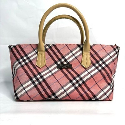 BURBERRY BLUE LABEL Handtasche Beuteltasche Handtasche Nova Check Pink Authentic