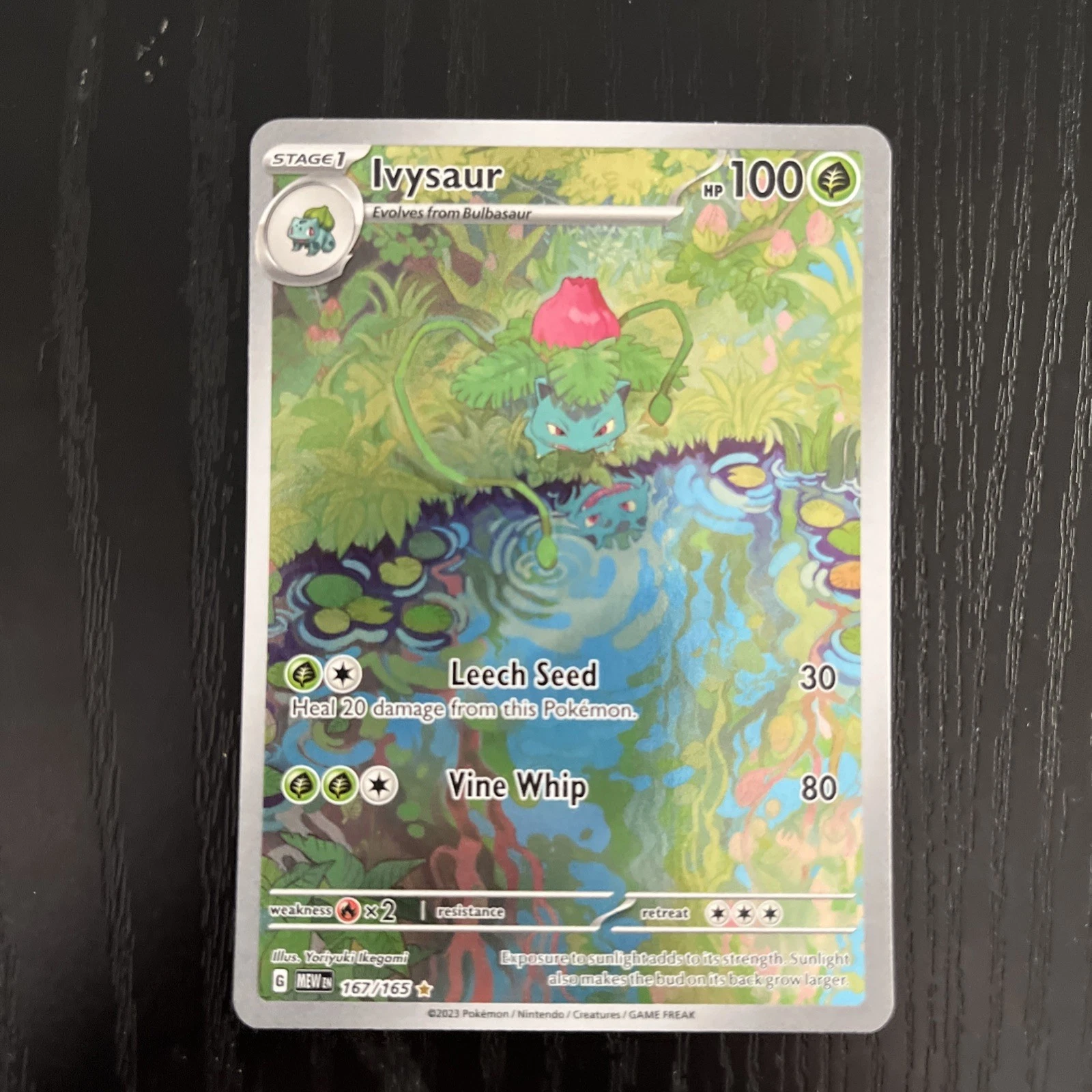 Ivysaur Pokemon Scarlet And Violet 151 167/165 Full Art Illustration Mint TVG