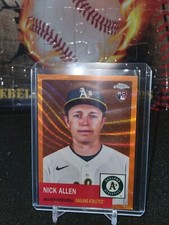 2022 Topps Chrome Platinum Anniversary NICK ALLEN ORANGE Wave REFRACTOR ##/25