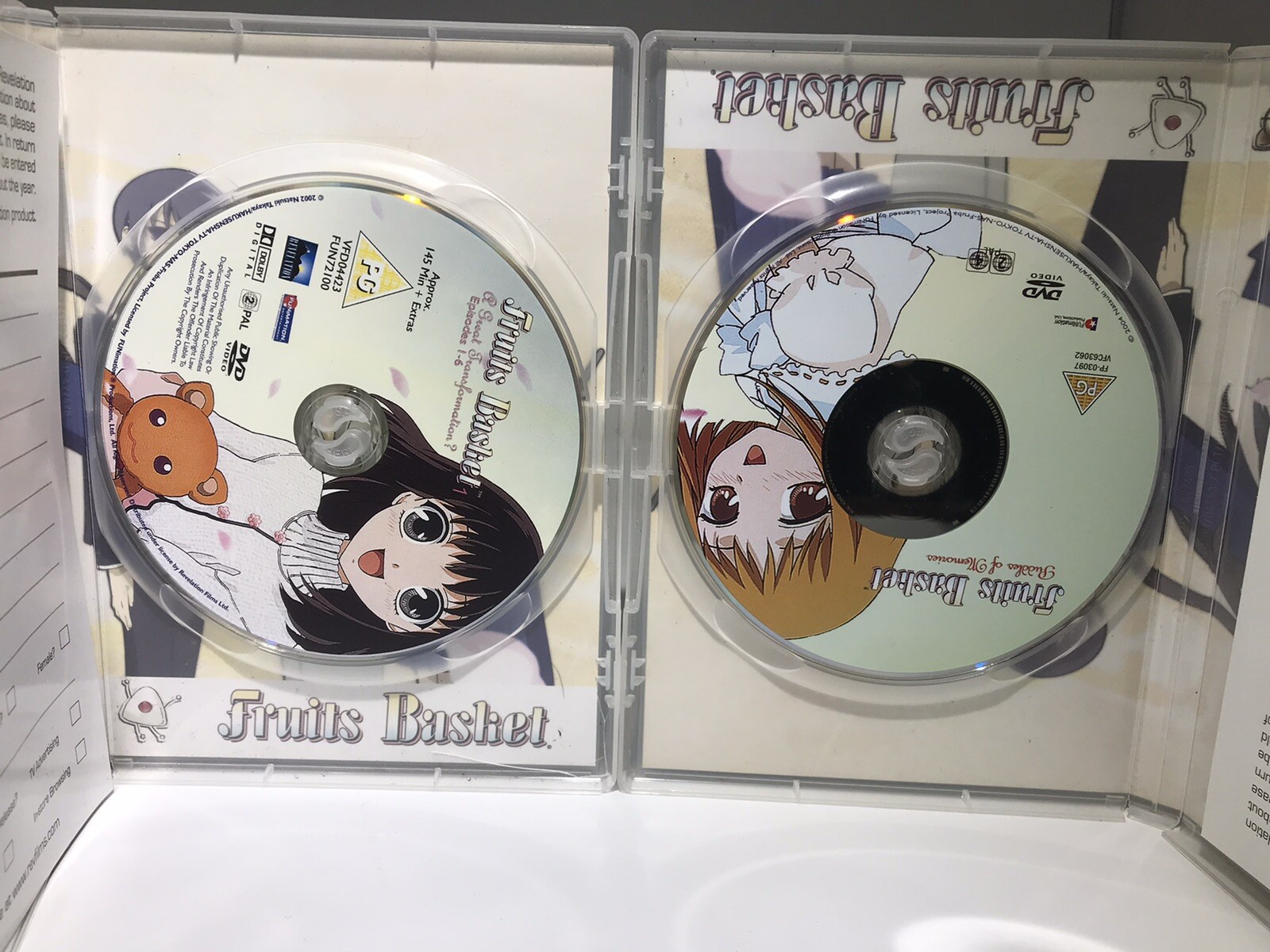 Fruits Basket Dvd Vols 14 Episodes 1 to 26 on four DVD's Manga eBay