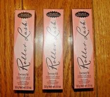 3 Benefit Cosmetics ROLLER LASH Mascara BLACK 0.1 oz NIB Travel Mini