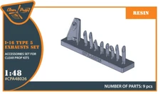 Clearprop CPA48026 Polikarpov I-16 type 5 resin exhausts parts