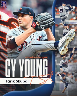 8x10 Photo TARIK SKUBAL Detroit Tigers 2024  All Star Cy Young Pitcher MLB