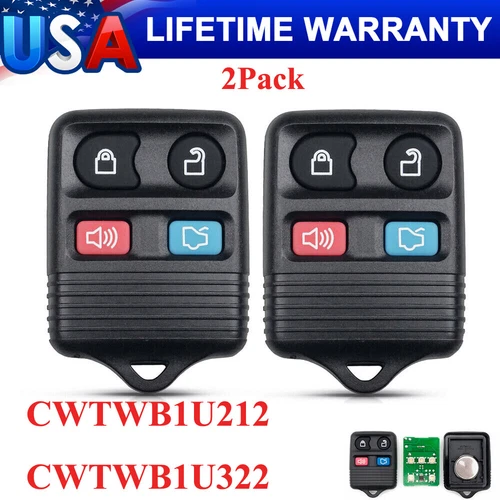 For Ford Replacement Alarm Remote Keyless Entry Control Key FOB Clicker 4 Button - product listing photo