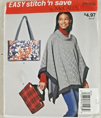 Purses Sewing Pattern Easy Stitch and Save Mccall's m9360