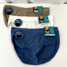 NEW Vanity Fair 3 Pairs Beyond Comfort Bikini Panties 5/S Multicolor 18291 NWT