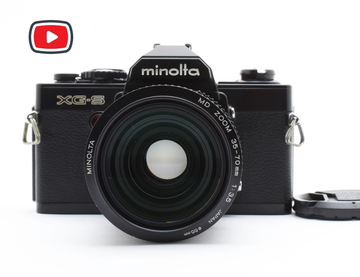 Exc+5] Minolta XG-S Black Film Camera + MD ZOOM ROKKOR 35