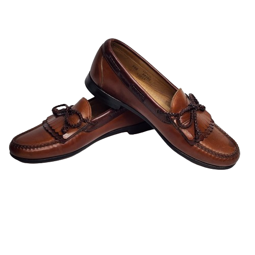 Allen Edmonds Woodstock Kiltie Tie Loafers EUC Allen Edmonds Woodstock 47213 Tan Mahogany Calf Kiltie  main image 3