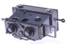   RICHARD VERASCOP 7X13CM RARE STEREO CAMERA 120 ROLL FILM BACK  ZEISS 85MM