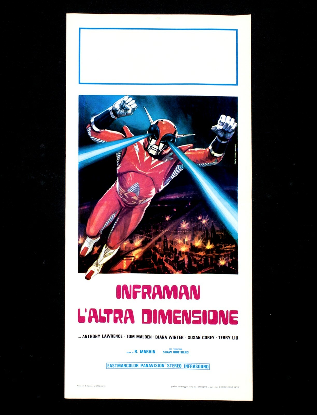 Locandina originale film Inframan l'altra dimensione (1975) - Regia di Hua Shan