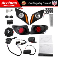 LED Deluxe Street Legal Golf Cart Light Kit for Yamaha Drive2 2017-Up Set