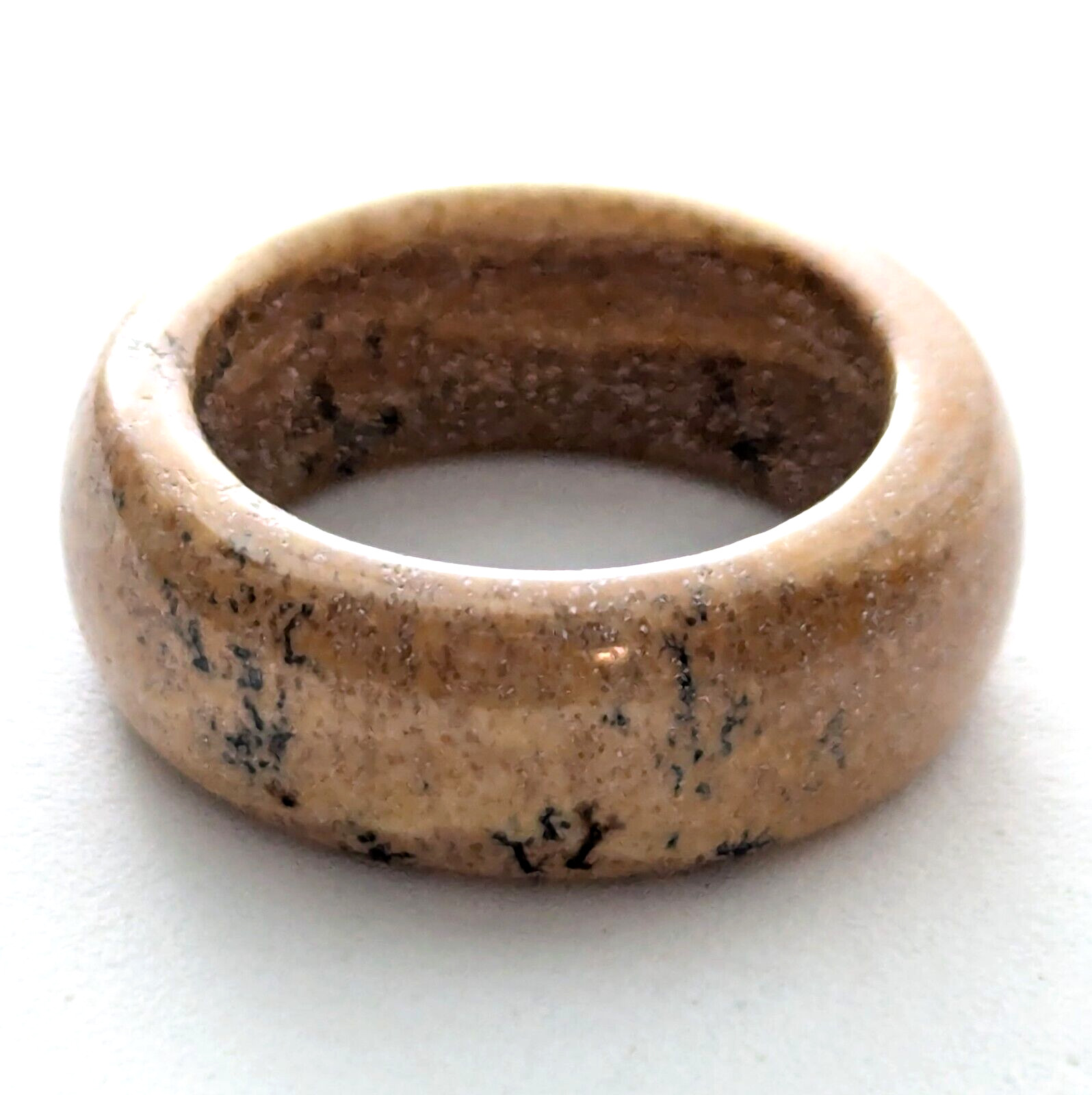 Natural Jasper Stone Ring Band Stackable Healing … - image 2