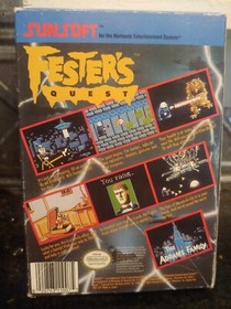 FESTER'S QUEST Nintendo NES Game Original 1989 SUNSOFT Cardboard Collector *BOX*