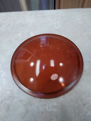 Kopp Glass Co. 8 3/8'' Amber Glass Traffic Light Lens - Original NOS
