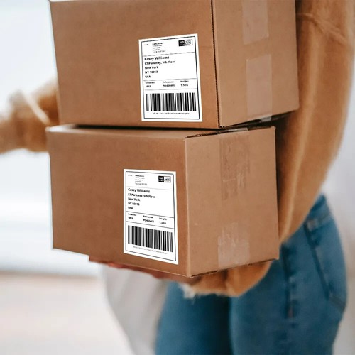 Up to 10000 4"x6" Premium Fanfold Shipping Labels for Direct Thermal Printers - Picture 7 of 8