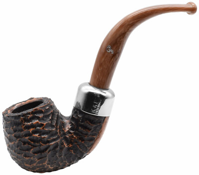 Peterson Derry Rustic Finish 9mm Filter Medium Bent Billard Bruyère Pfeife (221)