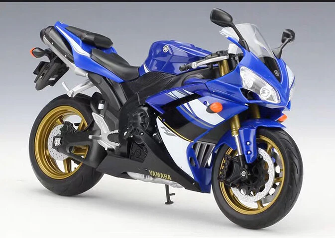 WELLY 1:10 YAMAHA YZF-R1 Simulación Moto Modelo Juguetes Adorno Regalo IDEA Foto 3 de 4