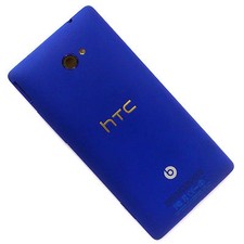 HTC 8X rear fascia housing+camera glass back cover blue Genuine