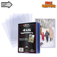 BCW 4x6 Photo  Postcard Topload Holders   25 Pack  Blue-Tinted 4x6
